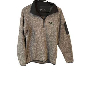 Antigua Men's Pitt University Quarter Zip Fleece Lined Sweatshirt Size Medium